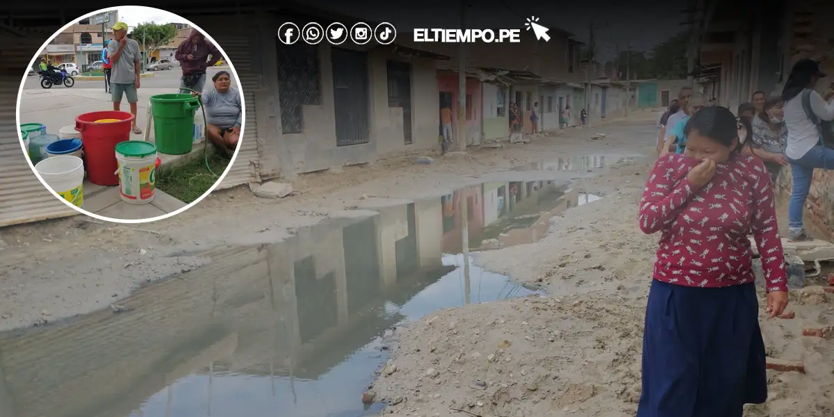 Piura: Familias viven entre desagüe y falta de agua