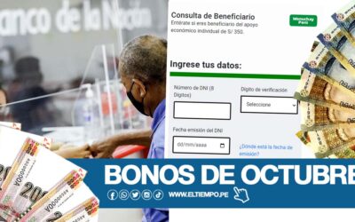 Vía, www gob pe, Bono de octubre 2022 para cobrar HOY y consultar el LINK con DNI