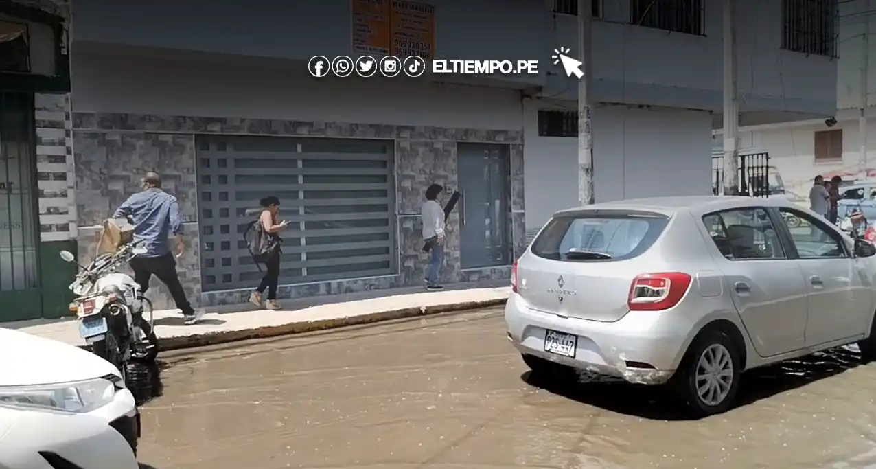 Desague en el centro de Piura