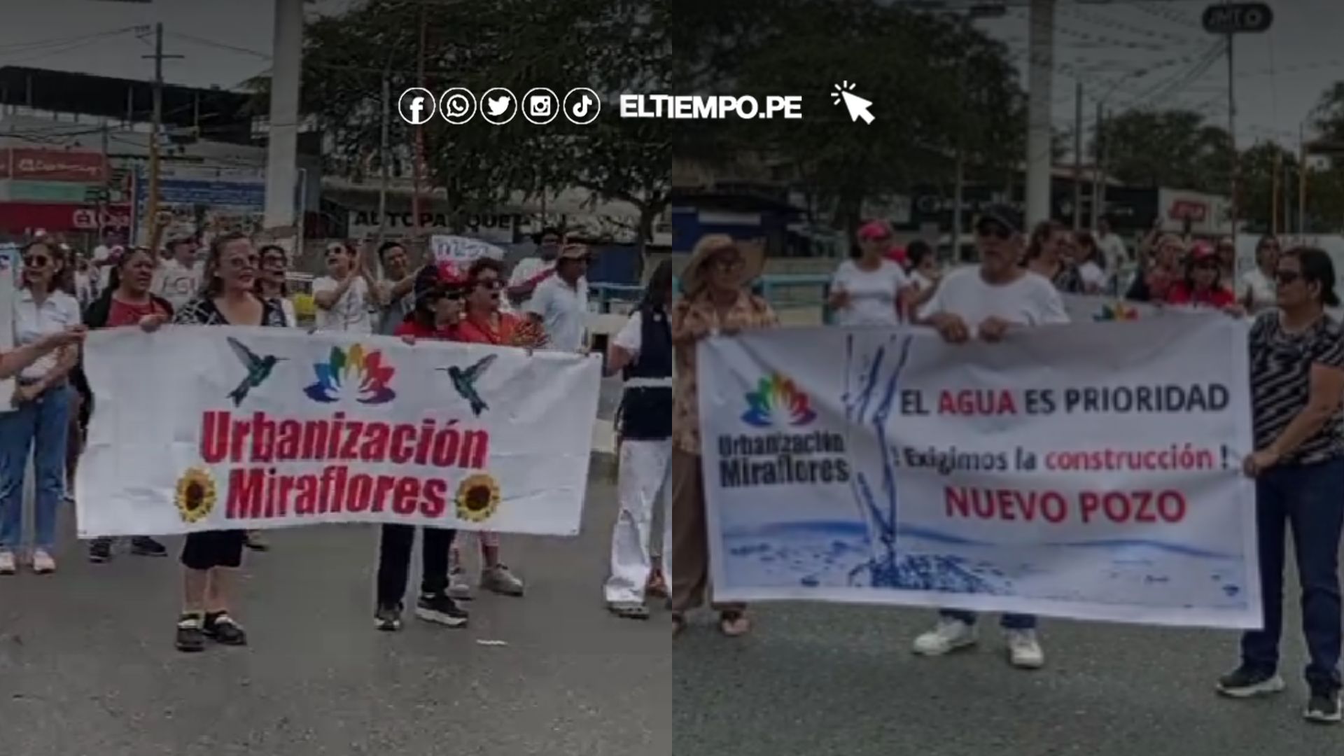 Crisis hídrica en Piura: Vecinos de la Urbanización Miraflores protesta exigiendo construcción de nuevo pozo de agua