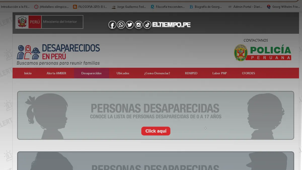 Niños y adolescentes desaparecidos enero 2025