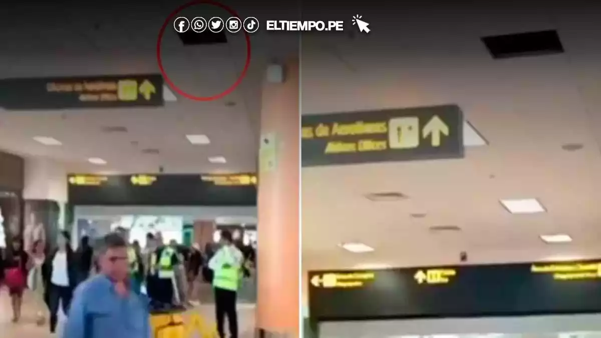 cae baldosa techo Aeropuerto Jorge Chávez