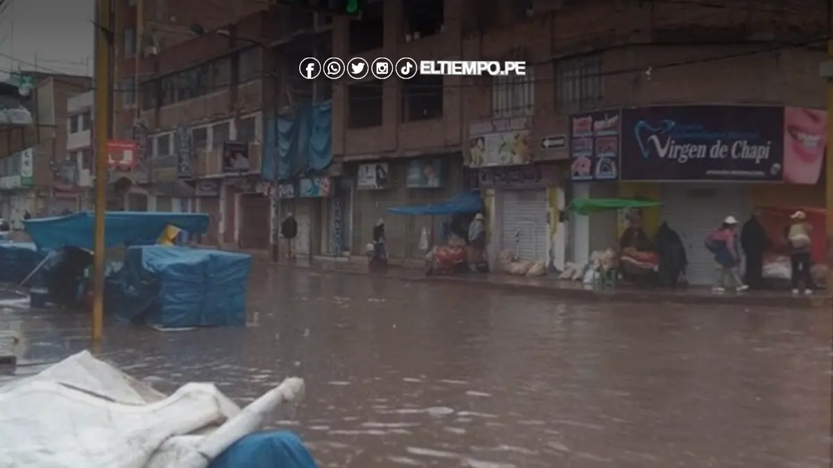 fuerte lluvia en juliaca