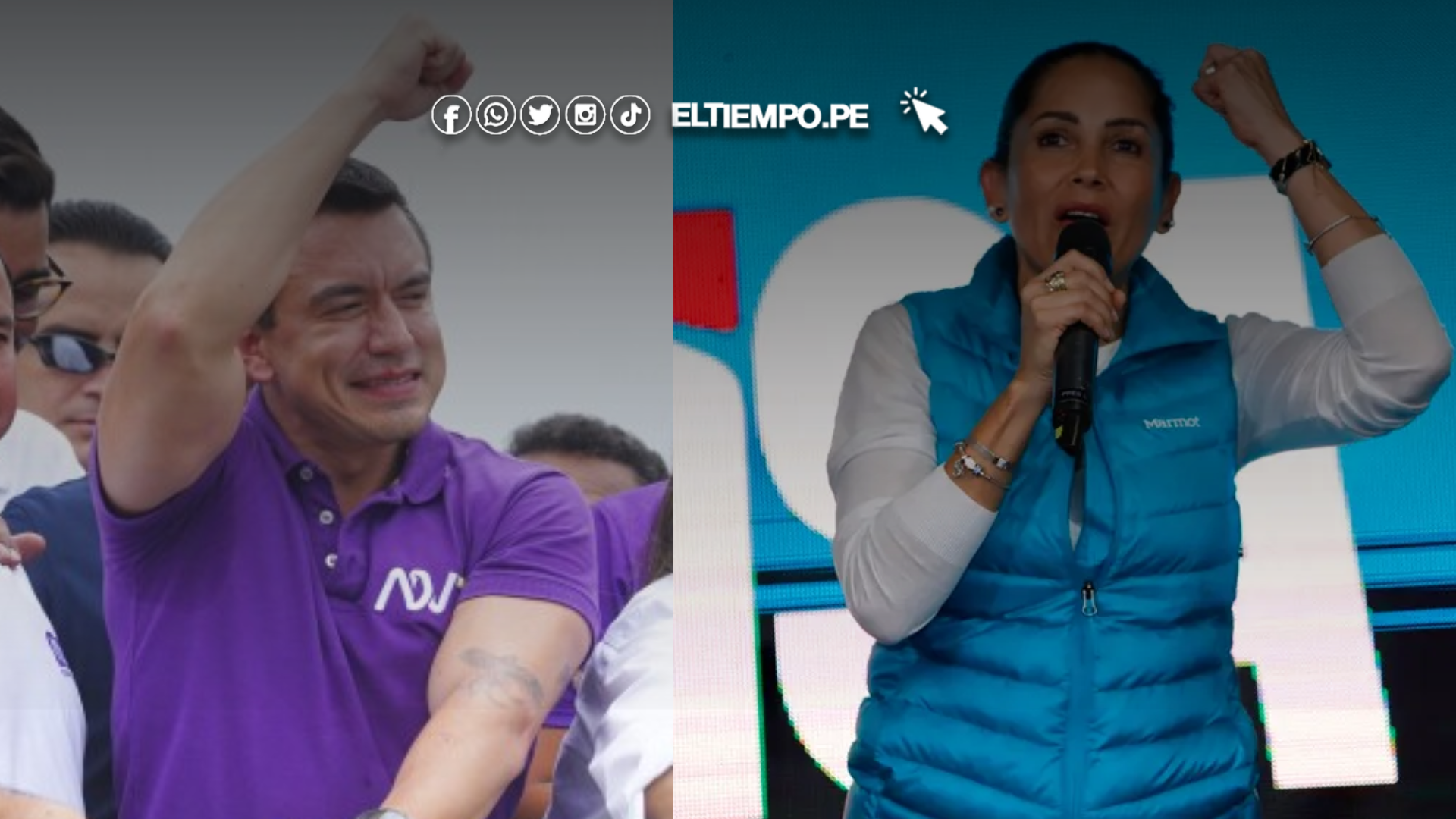 Ecuador definirá su futuro político en balotaje entre Noboa y González en abril