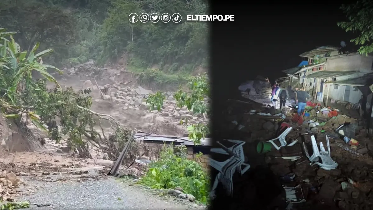 deslizamientos y lluvias en Canchaque