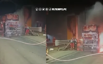 Lambayeque: bus interprovincial se incendia en Mórrope mientras viajaba a Piura