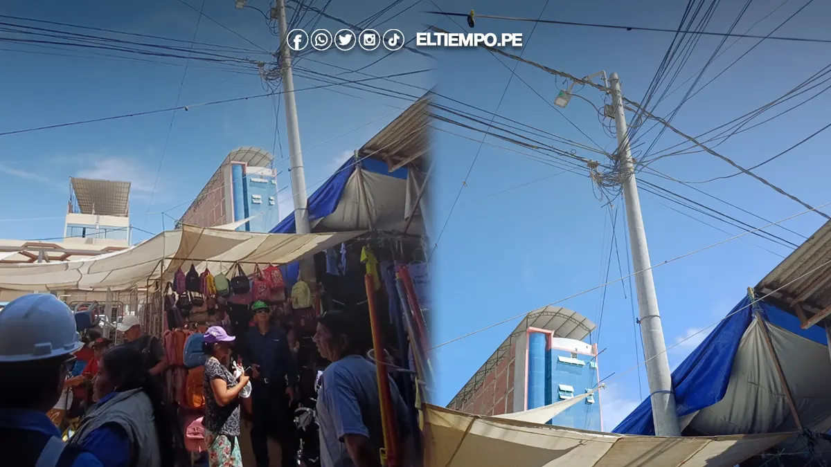 conexiones clandestinas en mercado de Piura