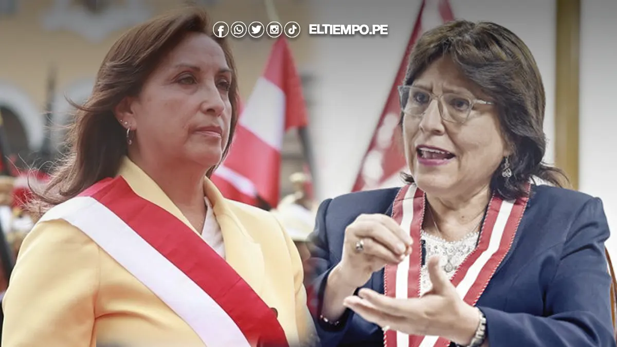 Dina Boluarte y Delia Espinoza