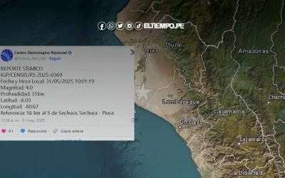 Un sismo de magnitud 4.0 remeció la región Piura esta mañana