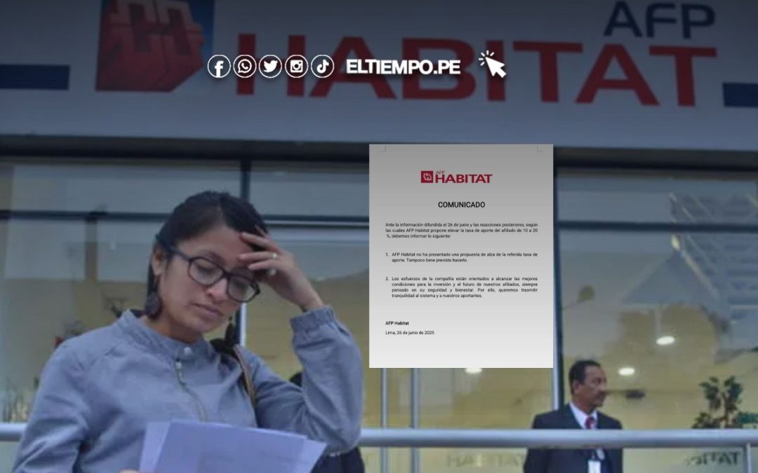 Aporte de 20% a la AFP: Todos los detalles sobre la propuesta de Habitat y la respuesta del MEF y el Congreso