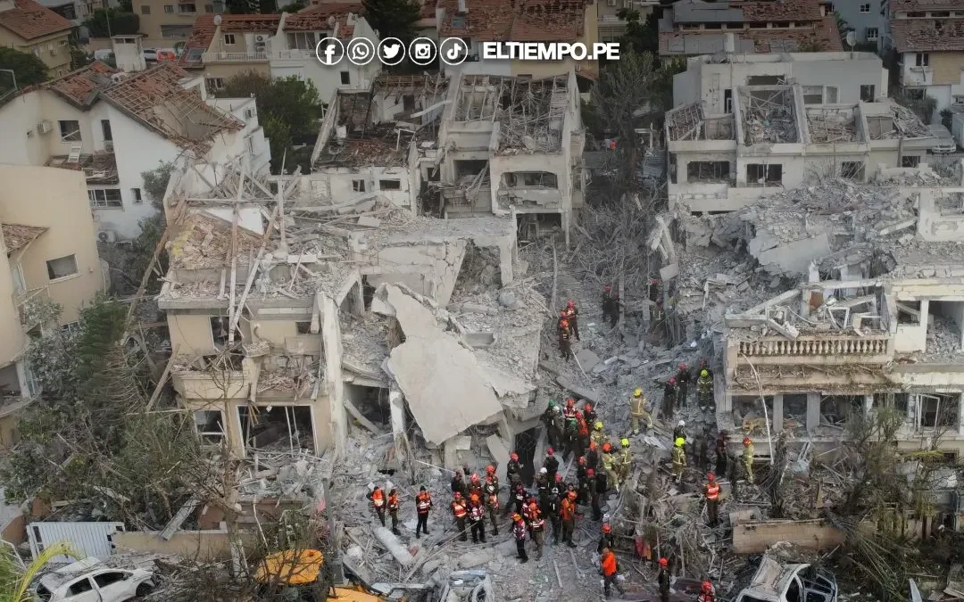 Ataques de Irán en el centro de Israel dejan 5 muertos y más de 150 heridos
