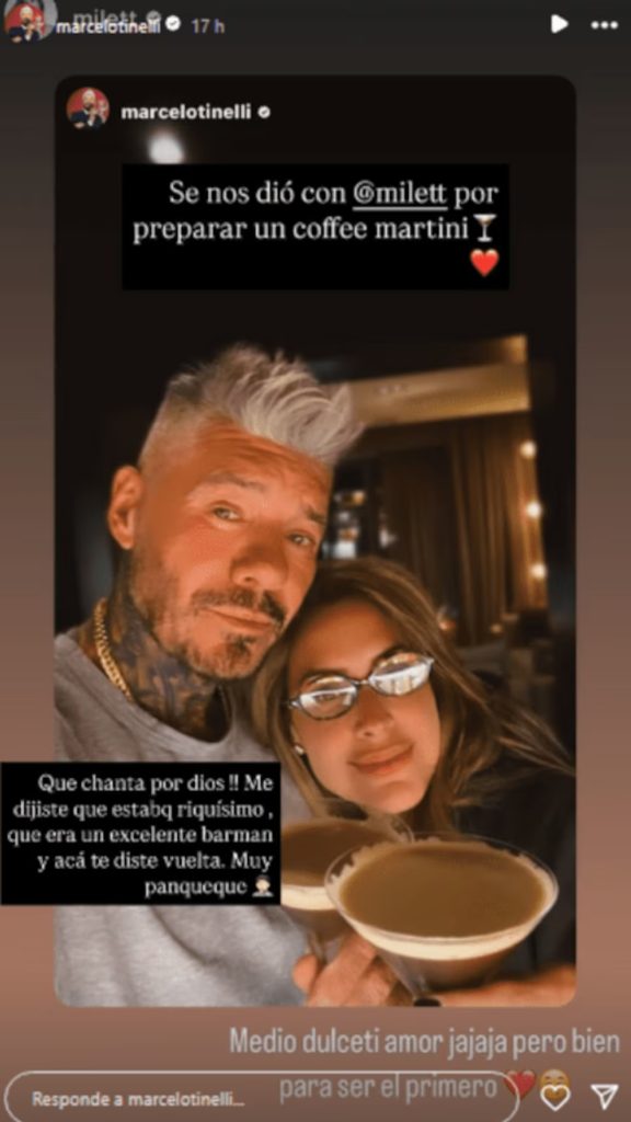 captura de pantalla del instagram de Tinelli