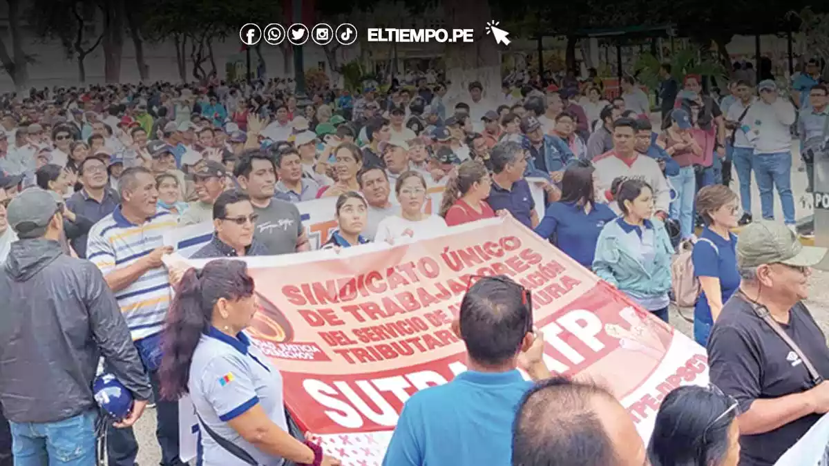 Piura: 35 sindicatos marcharon por la derogación del Decreto 1666
