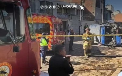 Arequipa: un muerto y 17 heridos deja el vuelco de ómnibus de servicio urbano