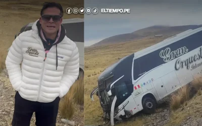 Christian Domínguez sufre accidente con la Gran Orquesta Internacional rumbo a Pasco