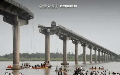 Al menos 9 personas mueren tras derrumbarse un puente en India