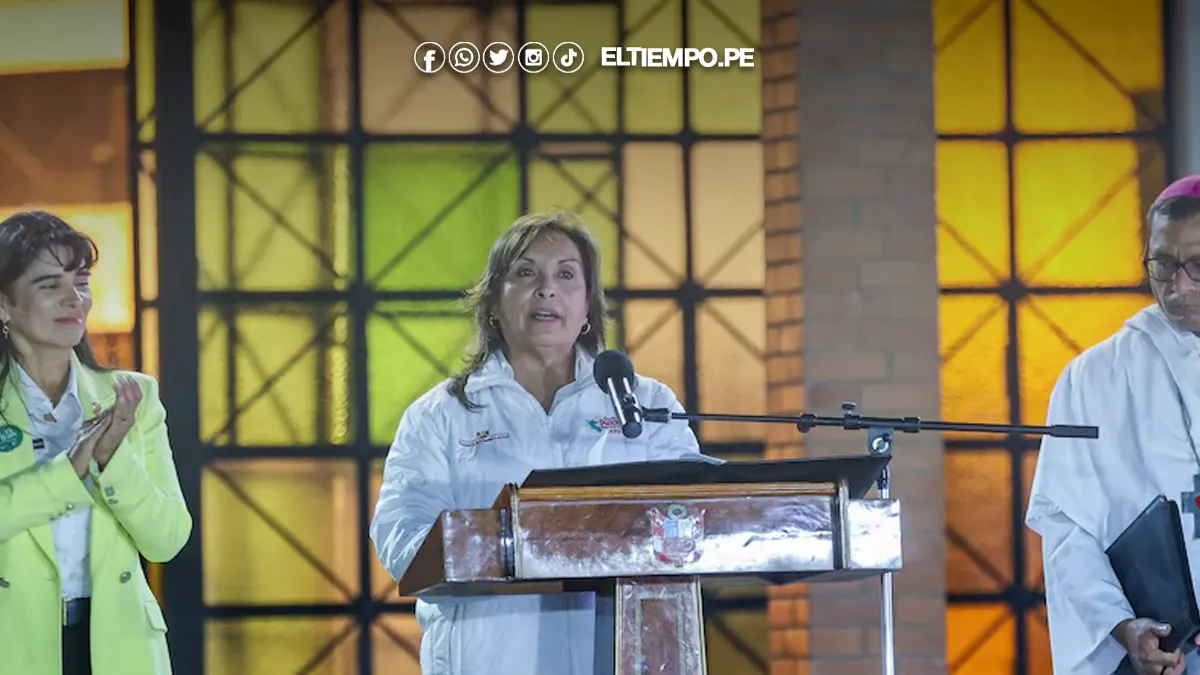 Dina Boluarte en inaguración de la ruta del papa León XIV
