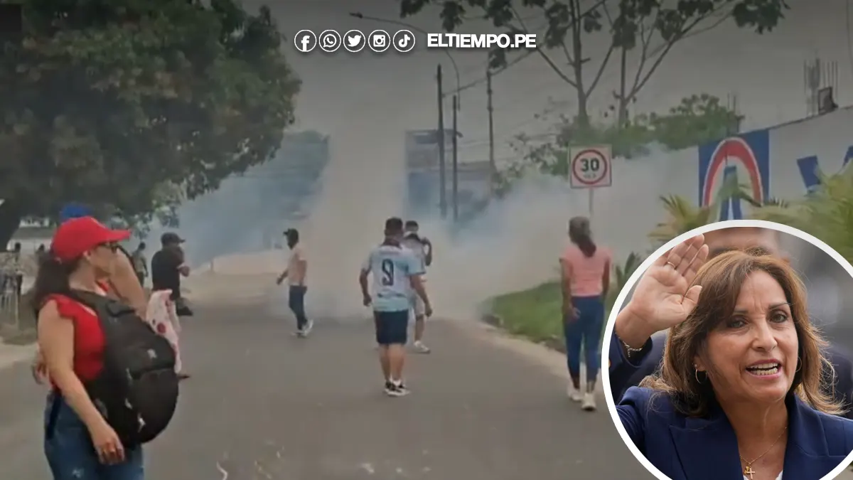 Enfrentamientos en Iquitos por llegada de Dina Boluarte