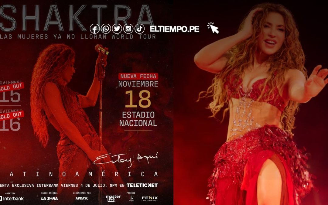 Entradas Tercera Fecha Shakira noviembre 2025: Precios y LINK de compra con Interbank y Teleticket