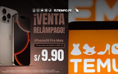 iPhone 16 Pro Max Temu 2025 a 9.90 soles: Estos son los detalles de la promo relámpago de la app