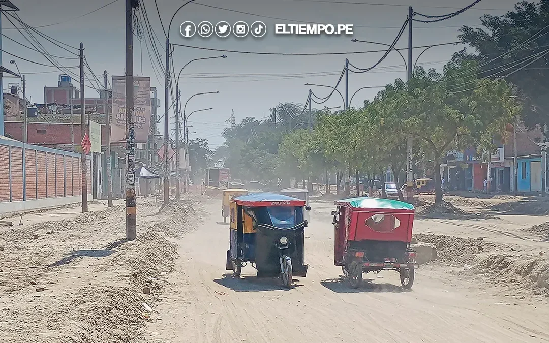 Piura: Abren calles para cruzar Av. Sullana y los mototaxis se apoderan de la vía