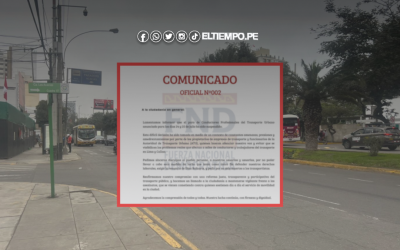 Paro de transportistas del 24 y 25 de julio queda suspendido por presiones de la ATU y ET