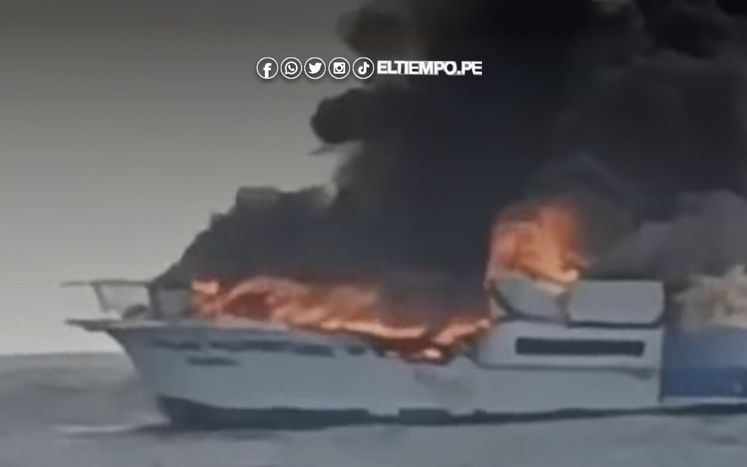 Piura: Yate turístico se incendia en playa Los Órganos durante tour de avistamiento de ballenas