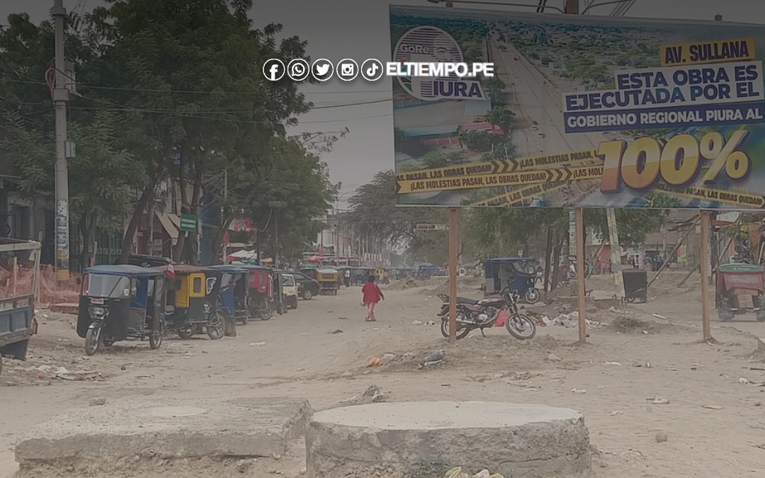 Piura: Red eléctrica y de telecomunicaciones obstaculizan avance de obra en Av. Sullana