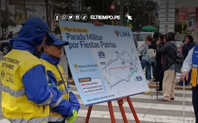 Plan de desvío vehicular Lima por Fiestas patrias 2025 en Av. Brasil
