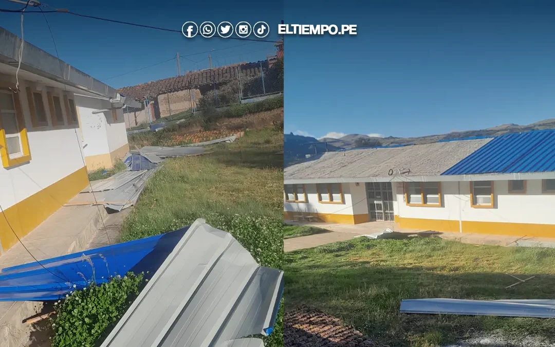 Piura: Fuertes vientos dañan centro de salud de Talaneo en Huancabamba