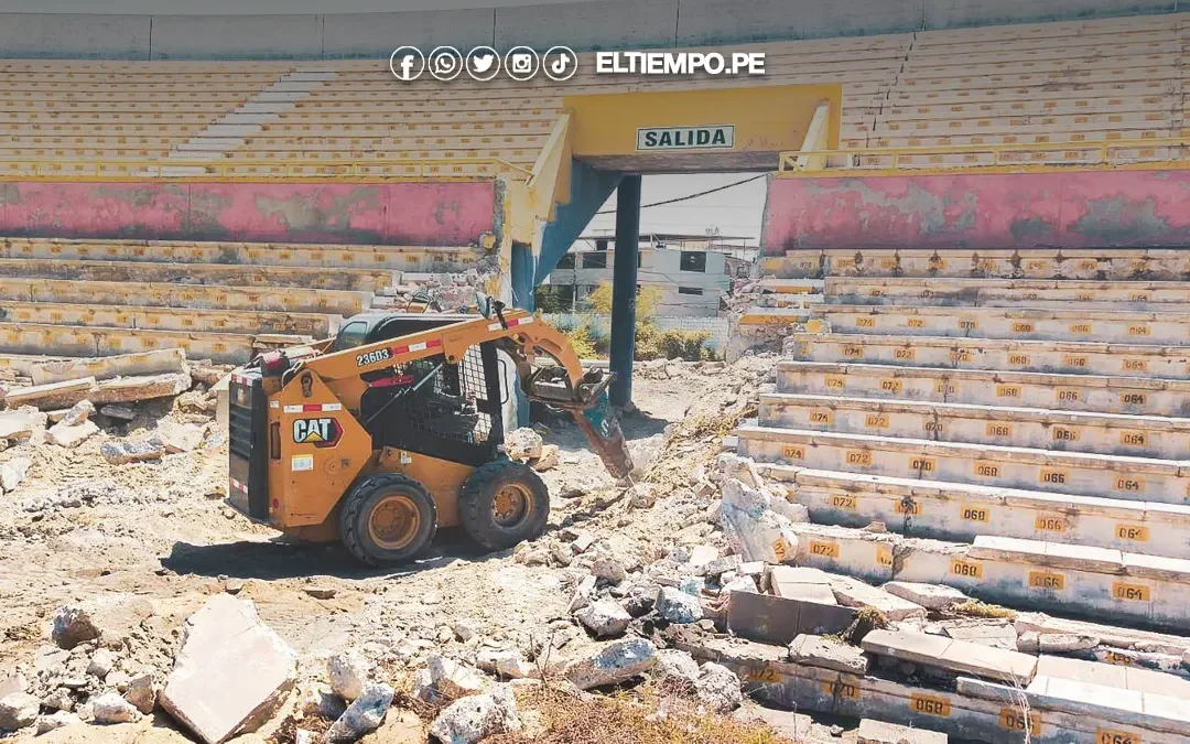 Inician trabajos de demolición en el estadio Miguel Grau de Piura