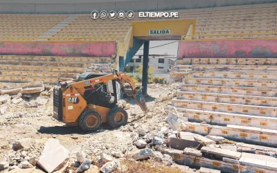 Inician trabajos de demolición en el estadio Miguel Grau de Piura