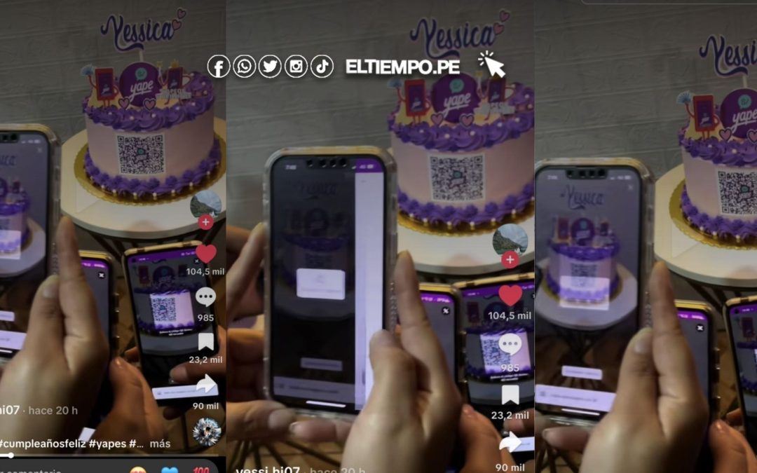 Yape temática de cumpleaños 2025: Joven colocó QR en torta para recibir dinero como regalo