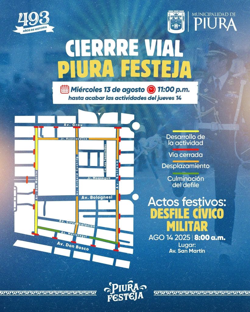 Calles cerradas en Piura HOY