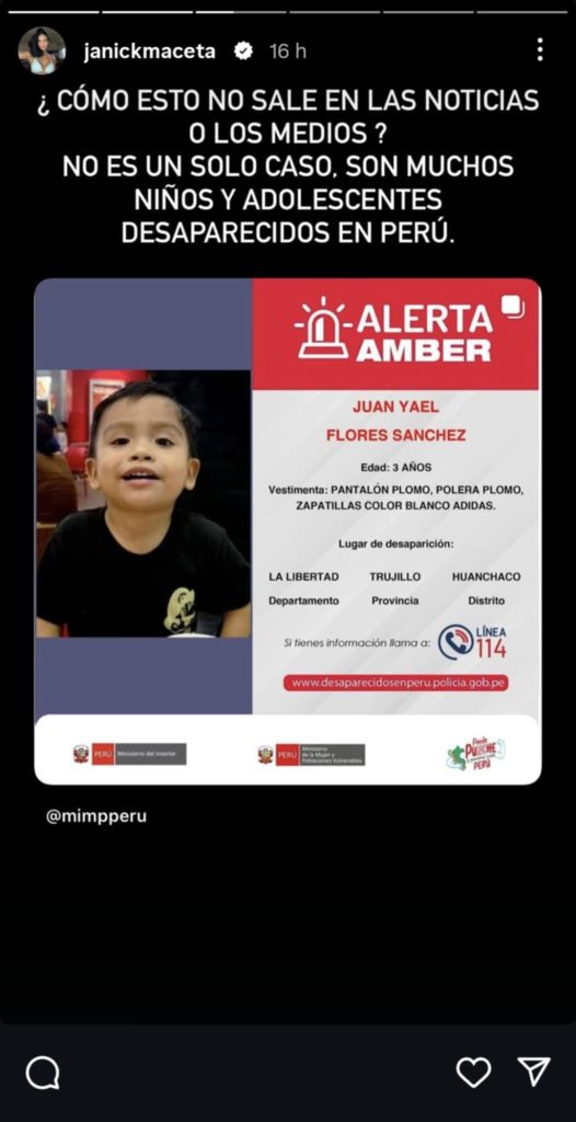 Janick Maceta,Jhon Mikhael Correa Márquez,Alerta Amber