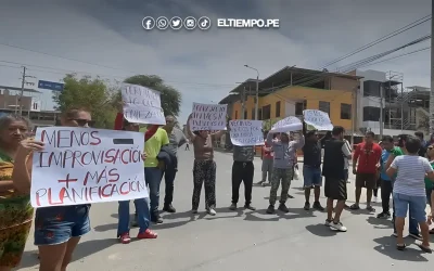 Moradores protestan por obra en la avenida Don Bosco: cierre de vías afectaría sus negocios