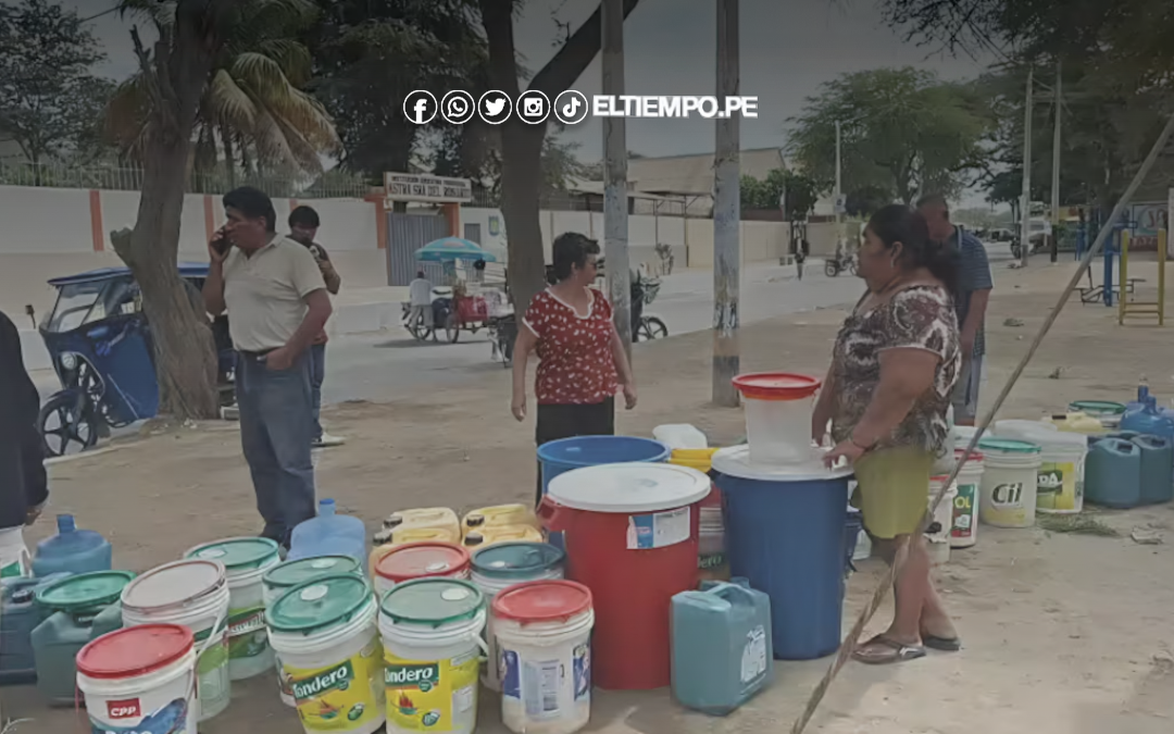 Piura: Corte de agua en Veintiséis de Octubre deja sin servicio a decenas de familias