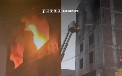 Incendio de gran magnitud en Barrios Altos moviliza a 15 unidades de Bomberos