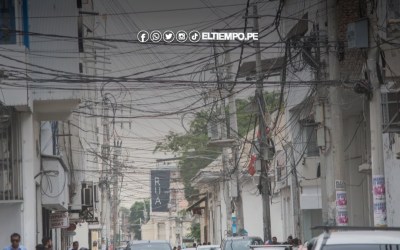 Colegio de arquitectos advierte peligro por cableado aéreo en el centro histórico de Piura