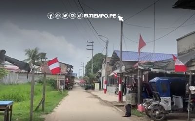 Santa Rosa de Loreto se tiñe de rojo y blanco: vecinos izan banderas peruanas ante tensión con Colombia