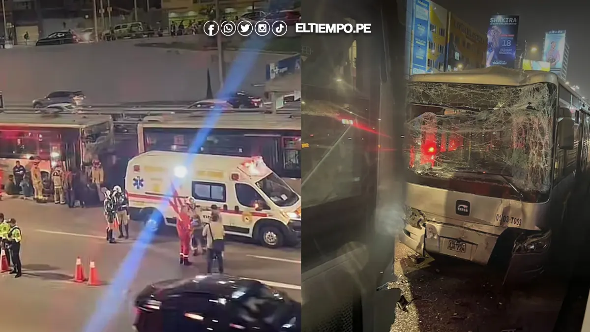 Triple choque en estación Angamos del Metropolitano deja más de 40 heridos ATU investiga causas del accidente Triple choque en estación Angamos del Metropolitano deja más de 40 heridos ATU investiga causas del accidente