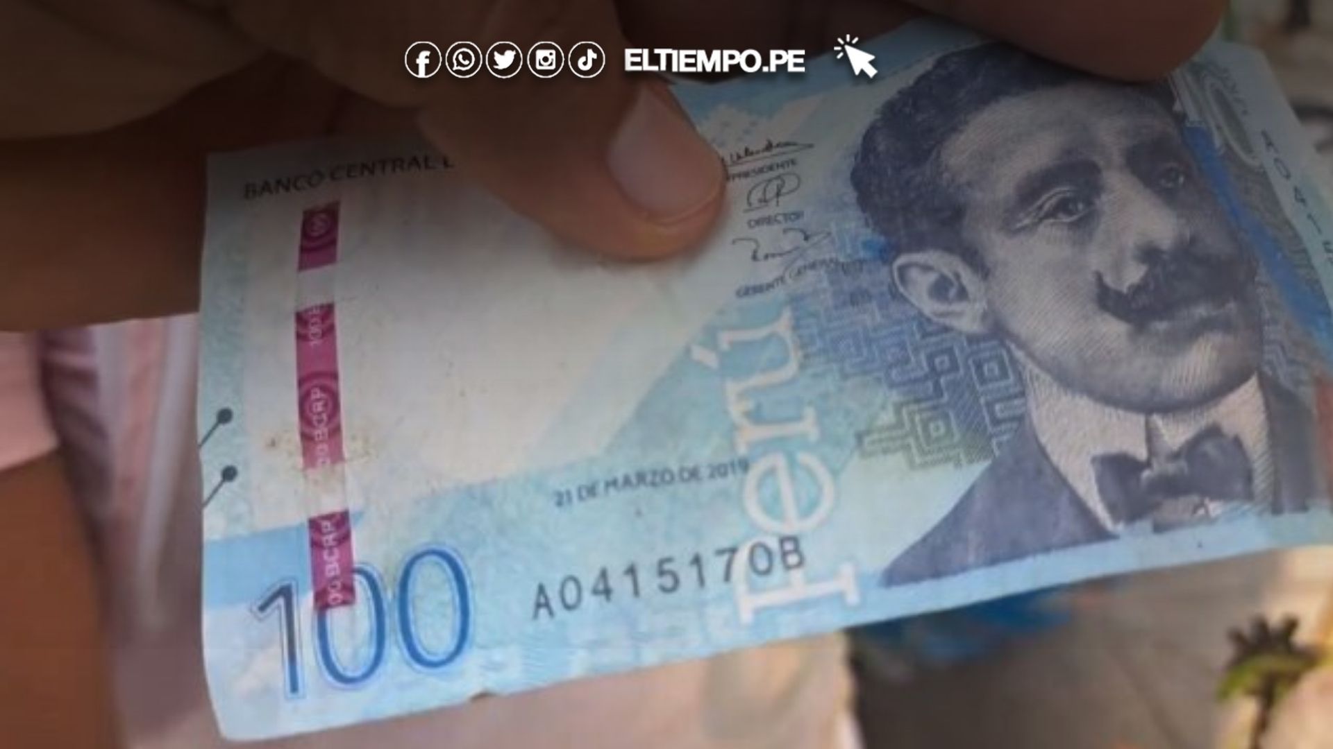 Billetes falsos 100 soles