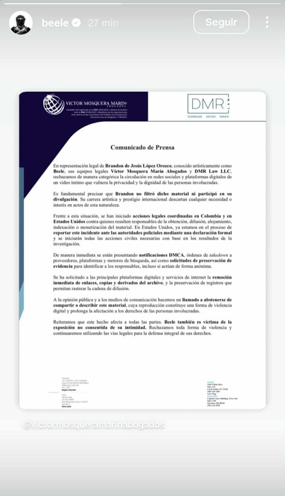 Beéle responde a Isabella Ladera