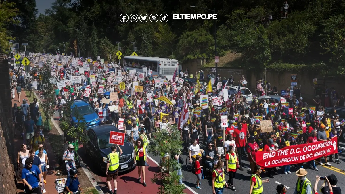 Estados Unidos Protestas en Washington tras despliegue de tropas federales ordenado por Donald Trump