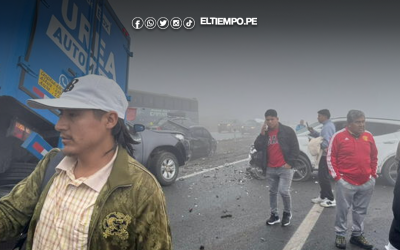 ¡Accidente múltiple en la Panamericana Norte! Por intensa neblina al menos 14 vehículos chocaron