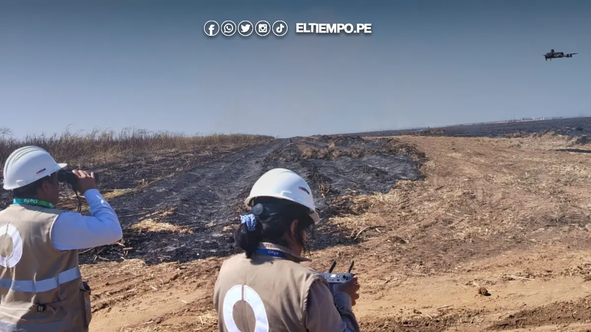 OEFA supervisa plan de contingencia tras quema de cultivos en Paita