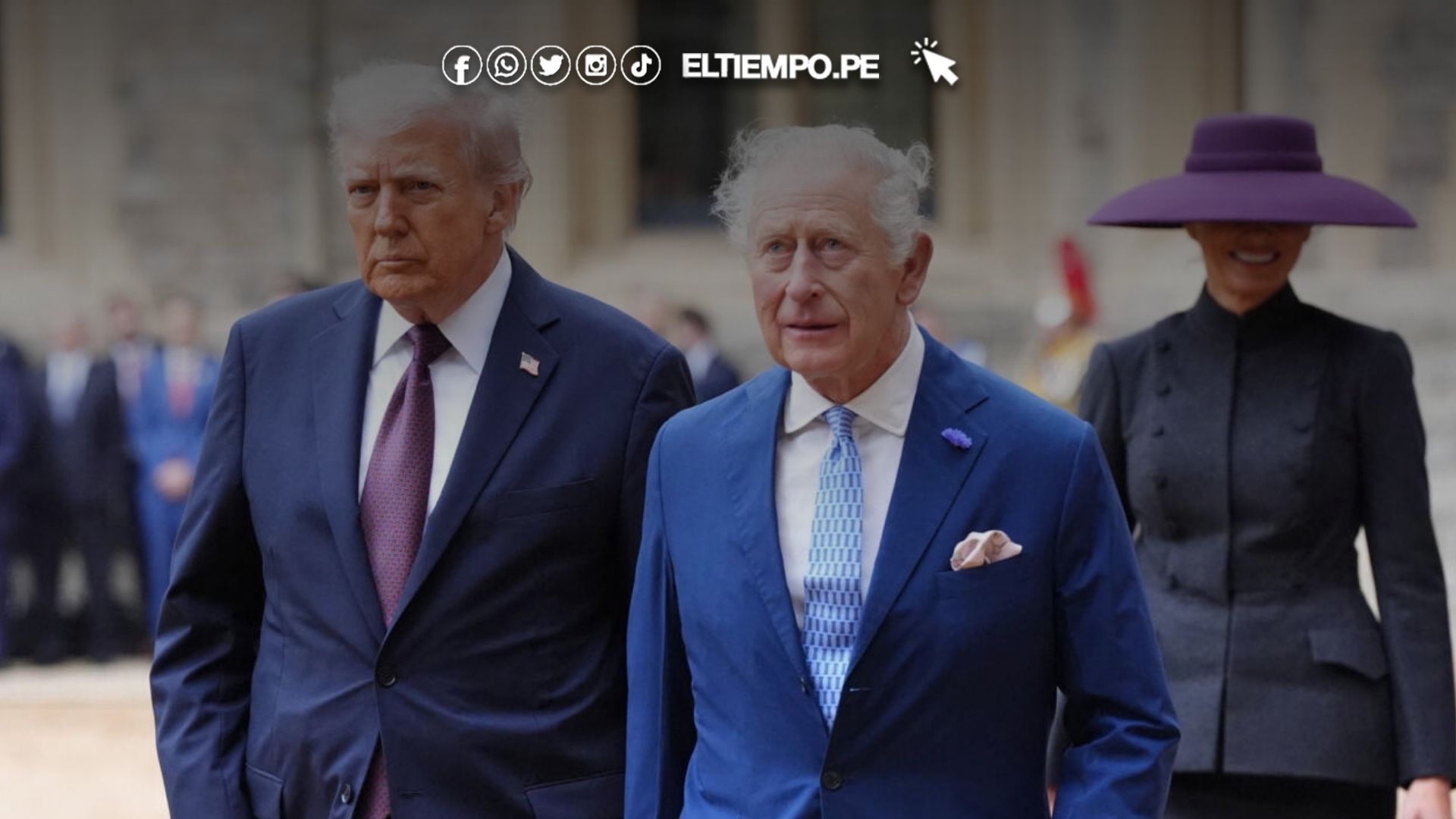 Rey Carlos III y donald Trump
