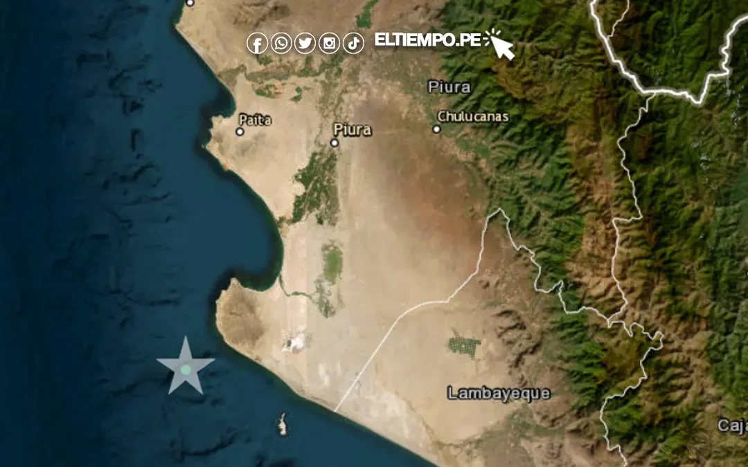 Epicentro del último sismo en Piura HOY, martes 9 de setiembre de 2025