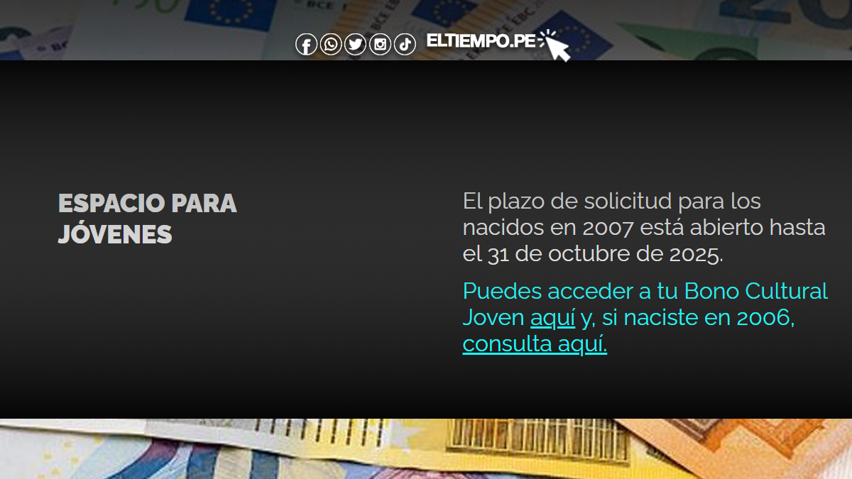 Bono Cultural Joven de 400 euros en octubre 2025 Bono Cultural Joven de 400 euros en octubre 2025