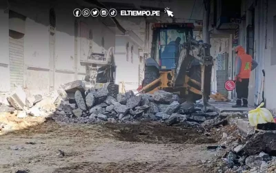 Comienza demolición de pistas y veredas del centro de Piura